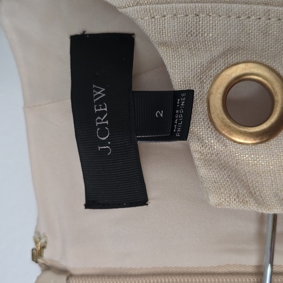 J.Crew linen shift dress with grommets Gold - Picture 7 of 12